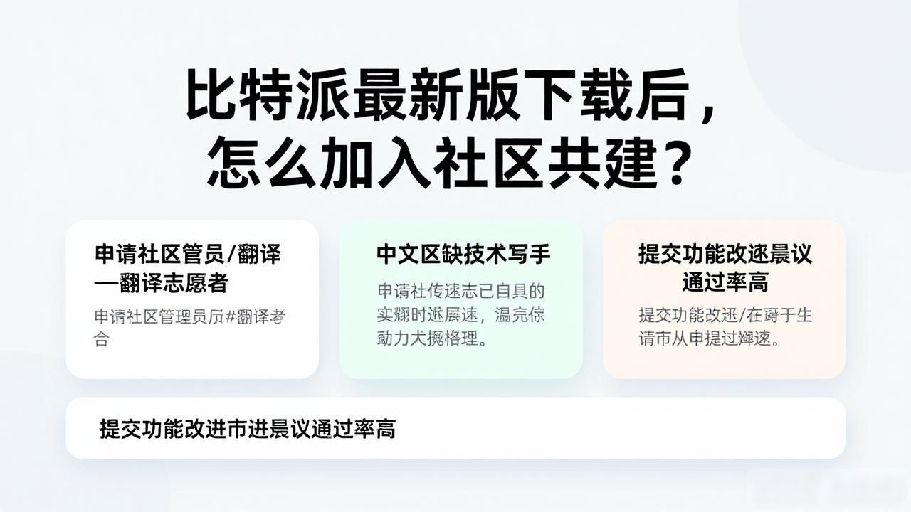 比特派社区建设_如何在比特派官方下载最新版中参与社区建设?_参与比特派治理投票