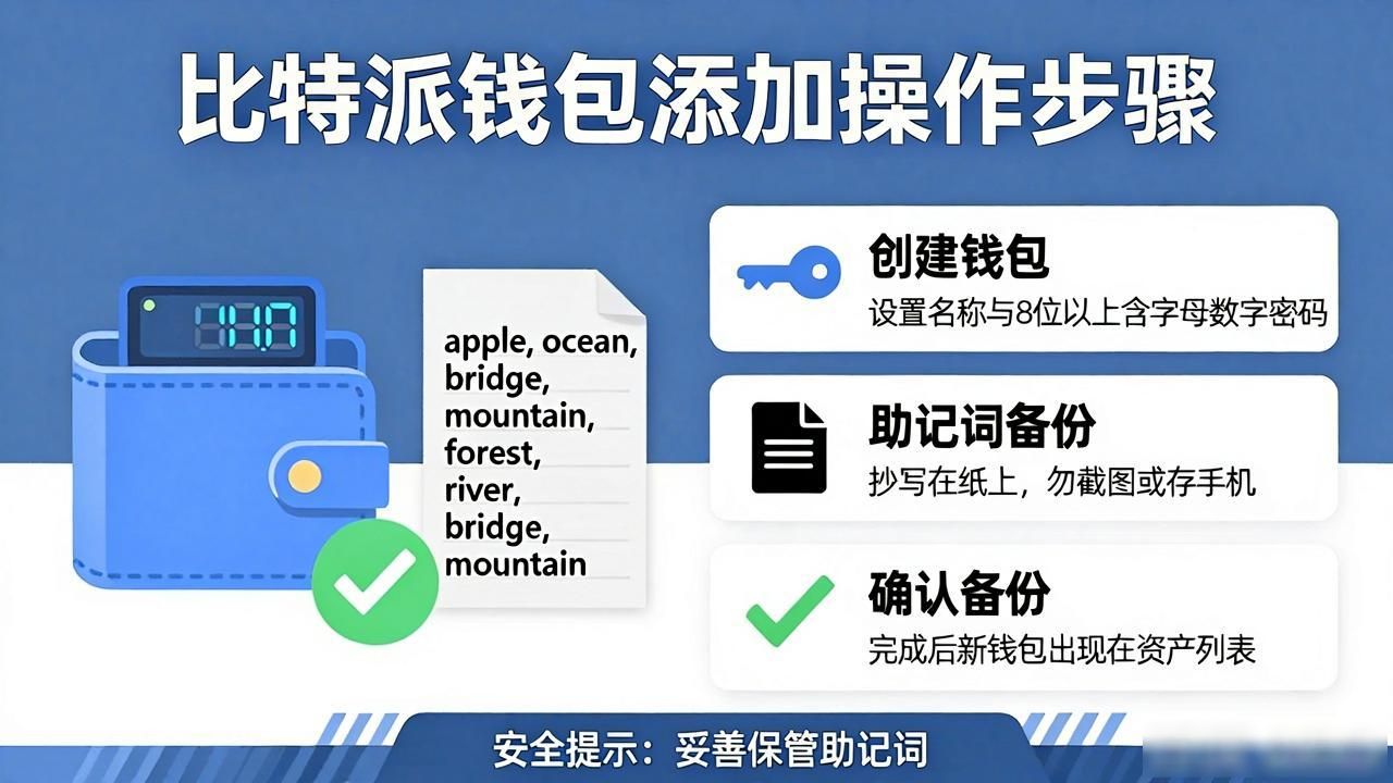 比特派钱包创建导入区别_比特派钱包中的添加钱包操作解析_比特派钱包助记词备份方法