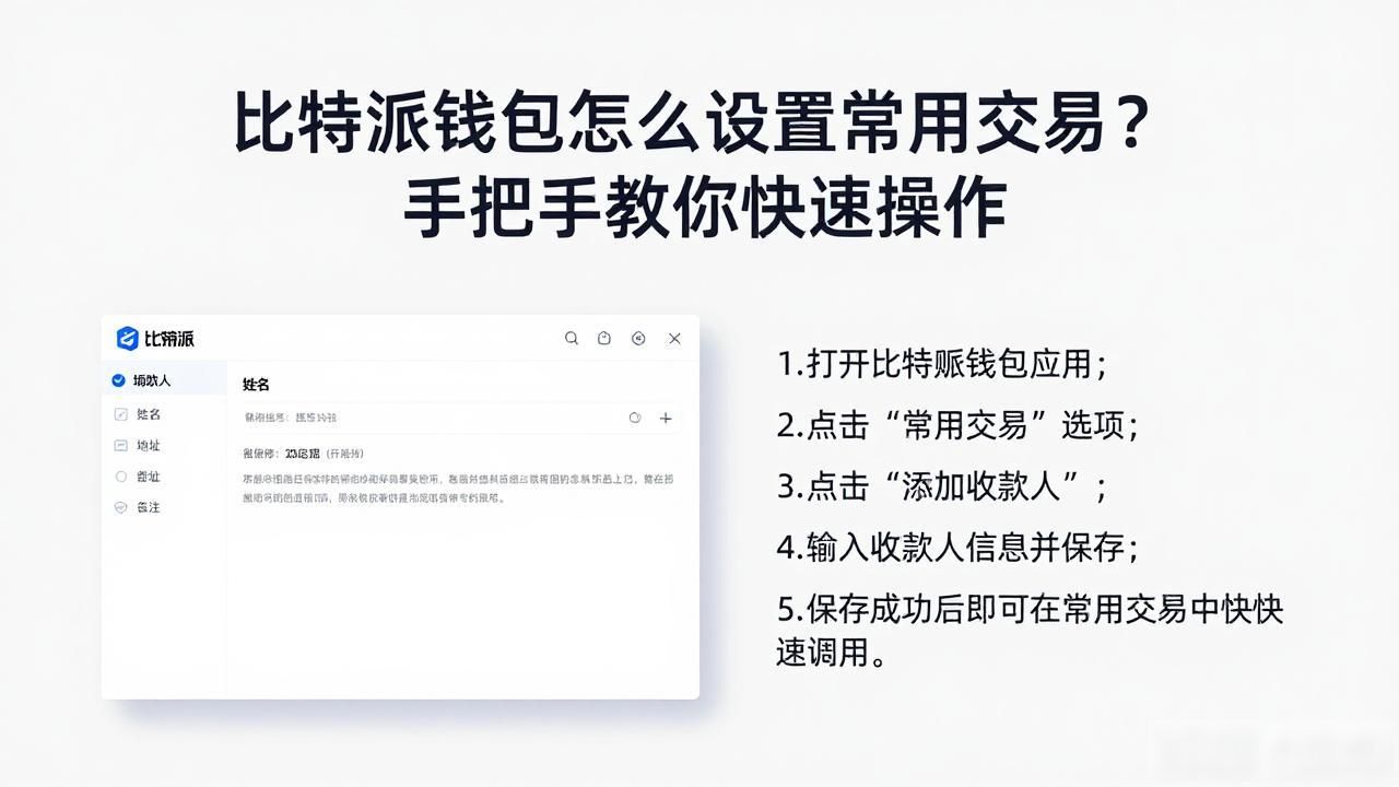 比特派钱包怎么设置常用交易？手把手教你快速操作