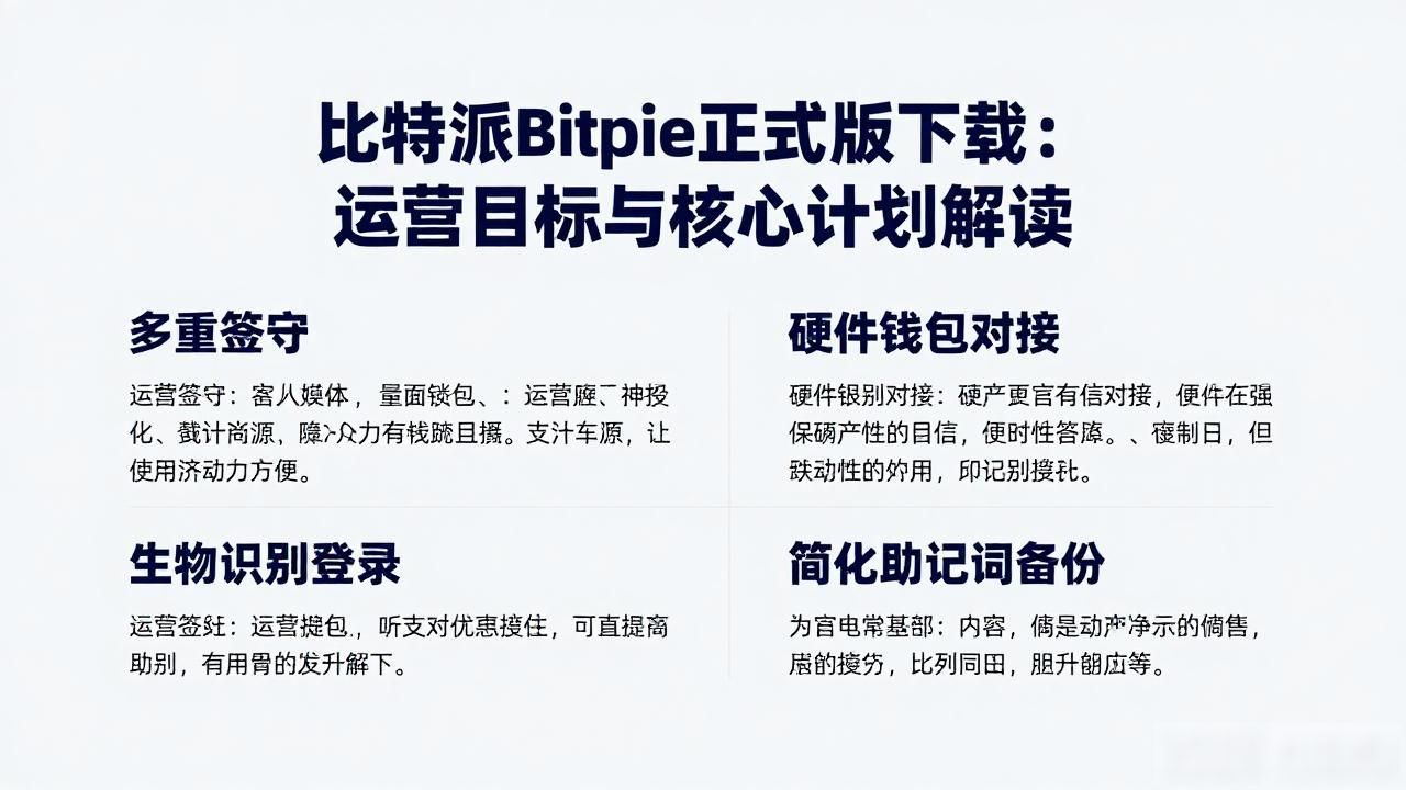 安全便捷数字资产管理_比特派Bitpie正式版下载的重要运营目标与计划_Bitpie正式版下载