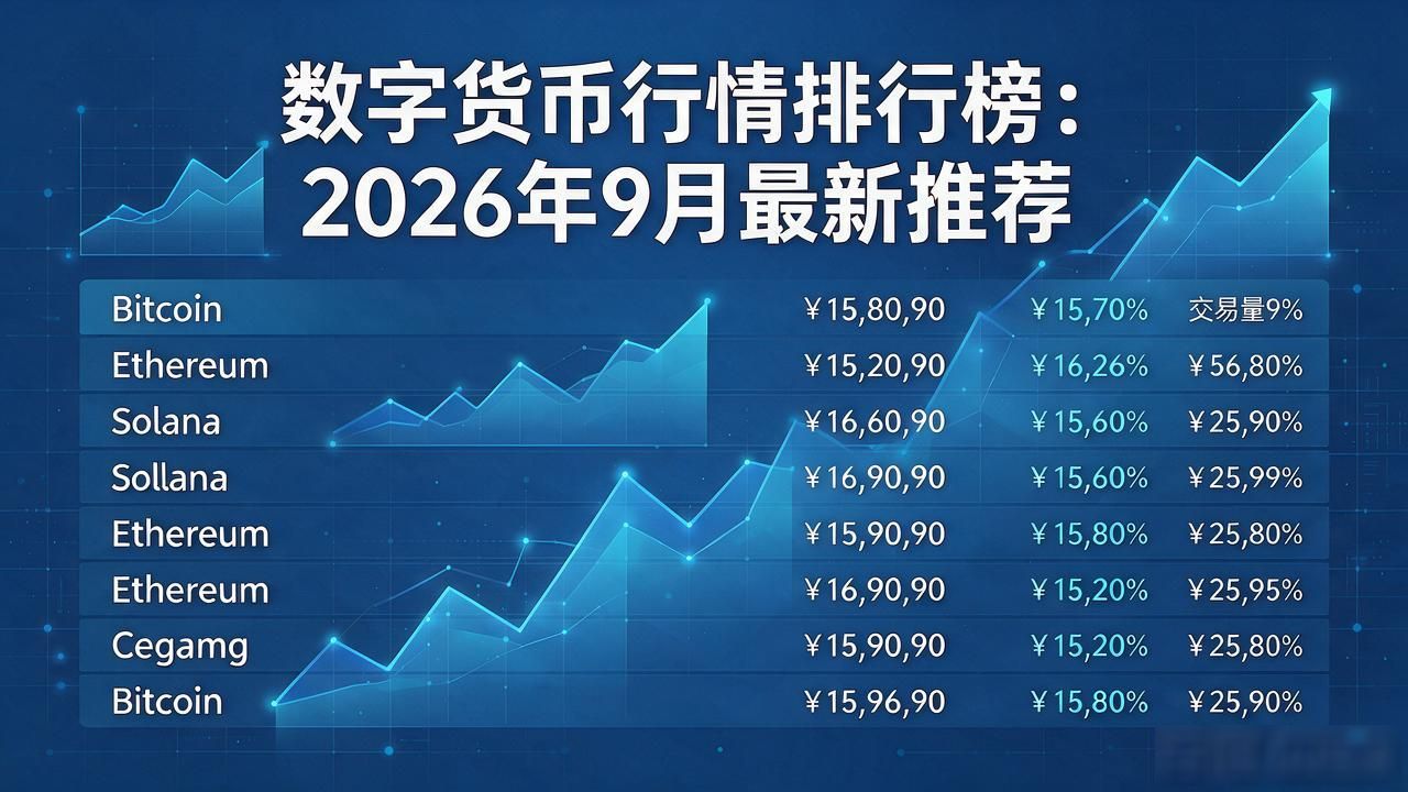 数字货币行情排行榜：2026年9月最新推荐