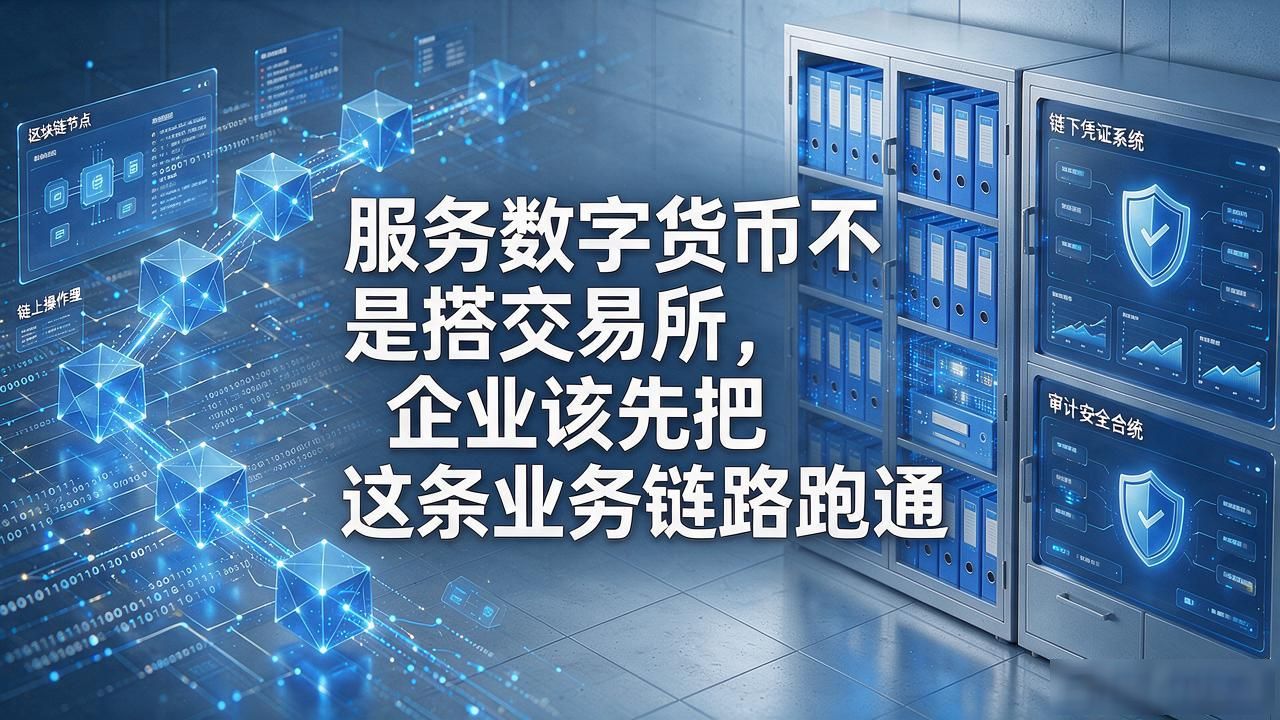 服务数字货币不是搭交易所，企业该先把这条业务链路跑通