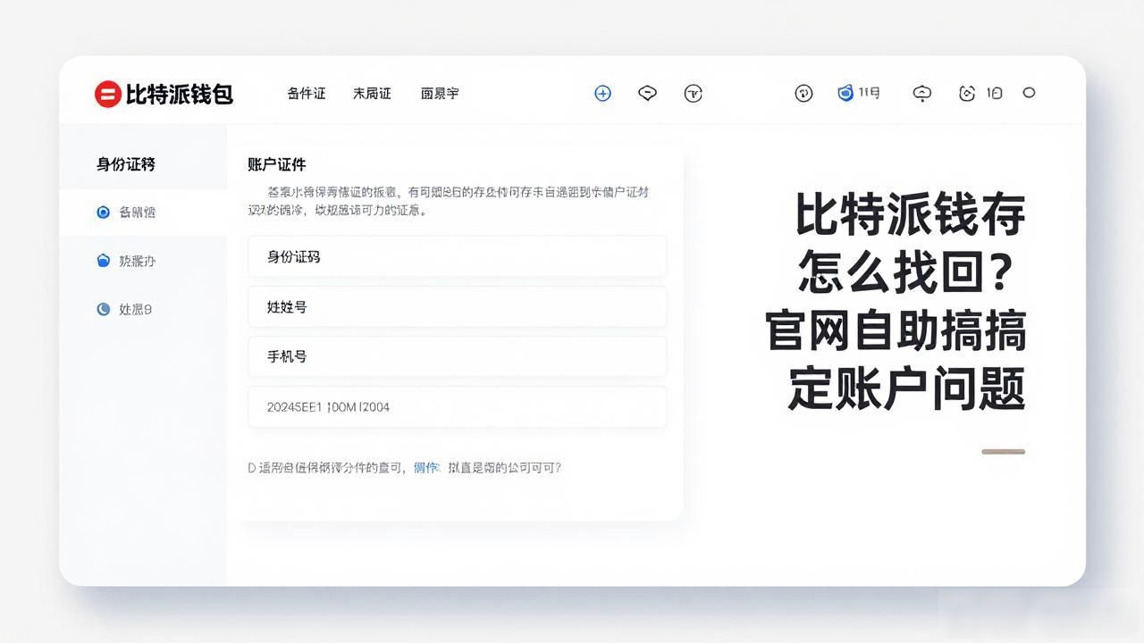 比特派钱包怎么找回？官网自助搞定账户问题