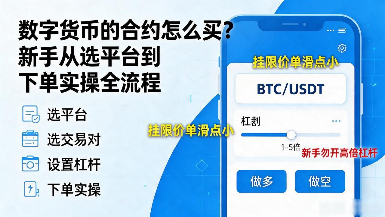 数字货币的合约怎么买？新手从选平台到下单实操全流程