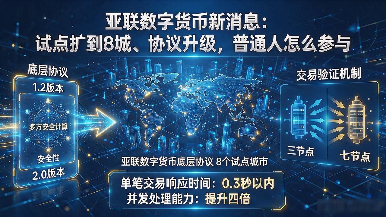 亚联数字货币新消息：试点扩到8城、协议升级，普通人怎么参与