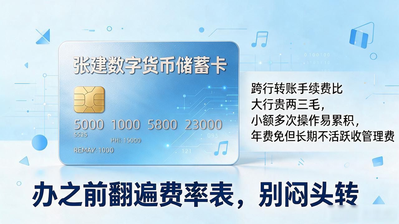 张建数字货币储蓄卡靠谱吗？申请流程和费用全解析