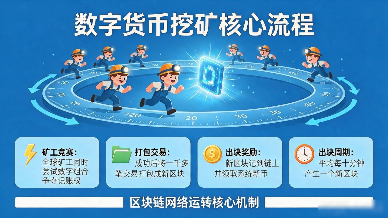数字货币挖矿原理是什么_数字货币是怎样挖矿的_比特币挖矿十分钟出一个块