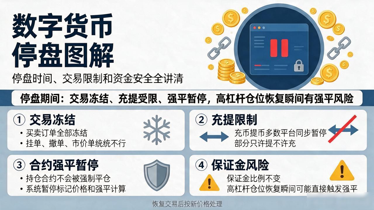 数字货币停盘图解大全：停盘时间、交易限制和资金安全全讲清