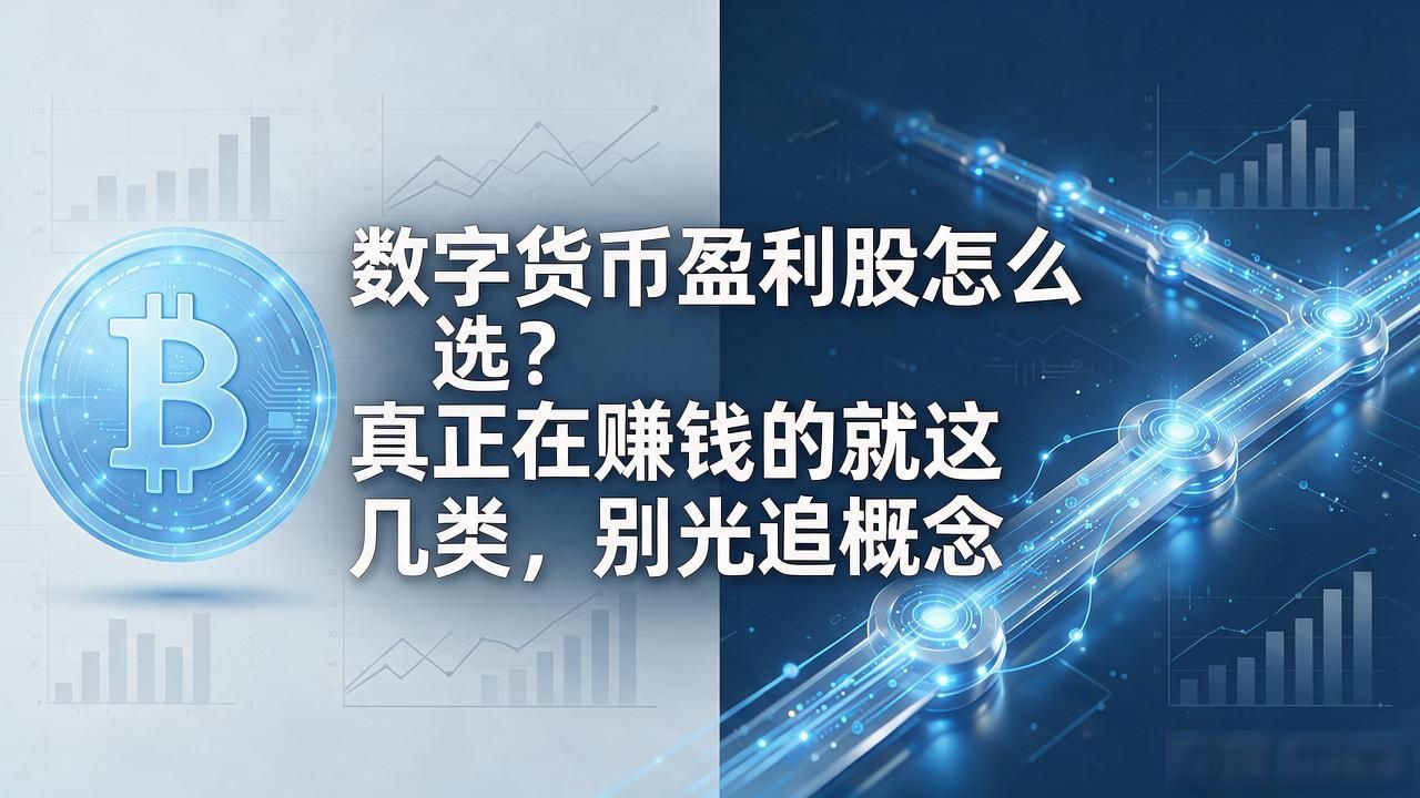数字货币盈利股怎么选？真正在赚钱的就这几类，别光追概念