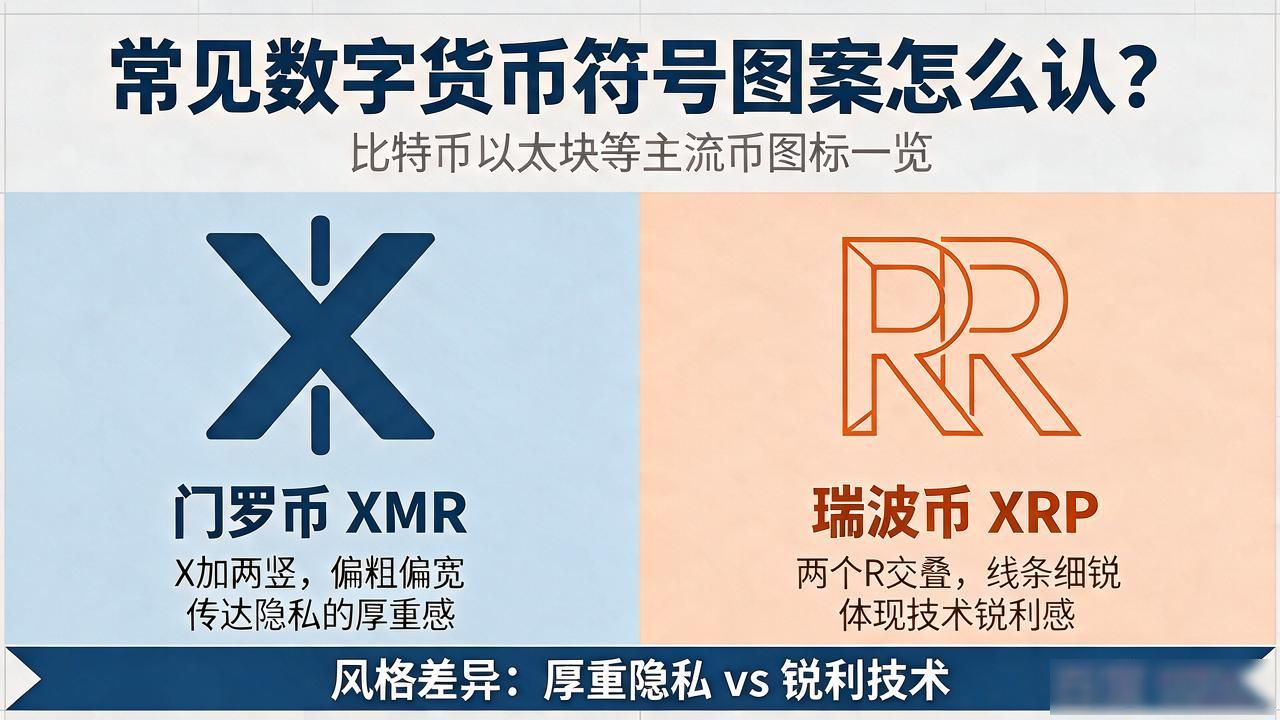常见数字货币符号图案怎么认？比特币以太坊等主流币图标一览