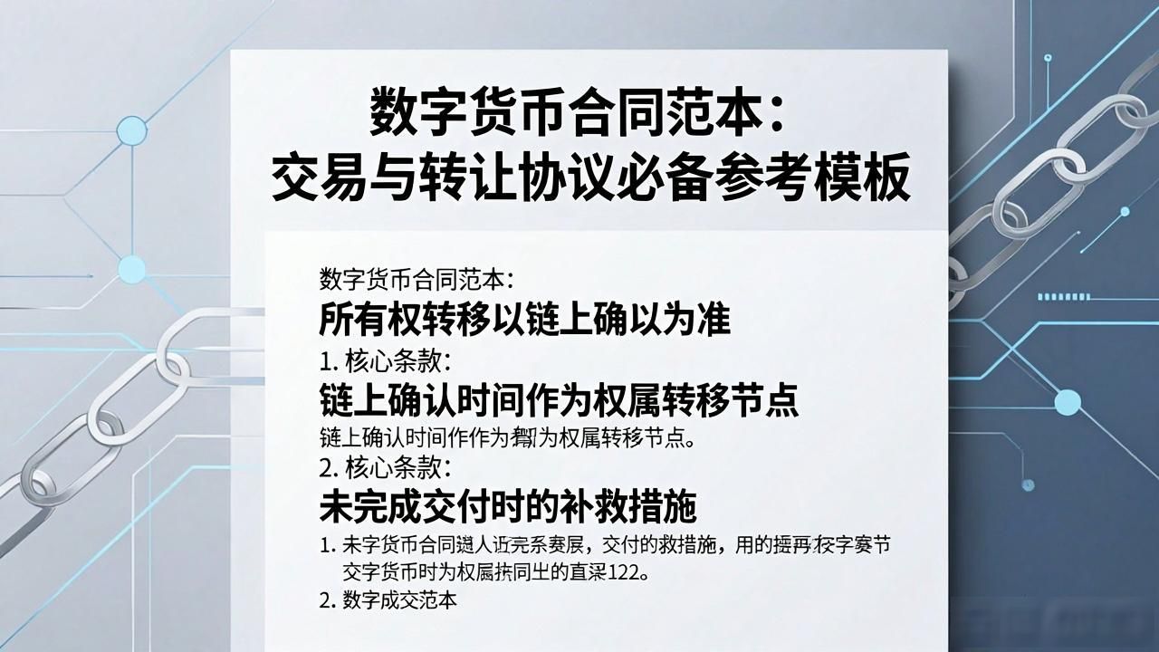 数字货币合同范本：交易与转让协议必备参考模板