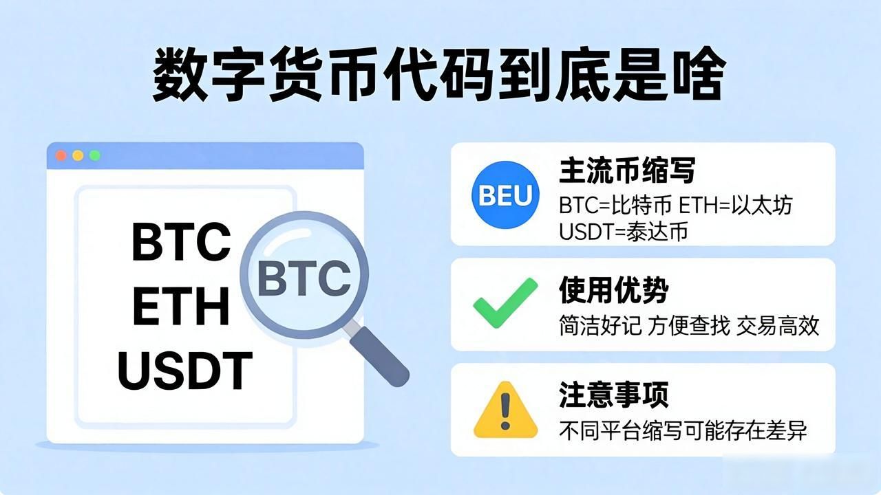 数字货币代码到底是啥？一文看懂交易缩写和合约地址