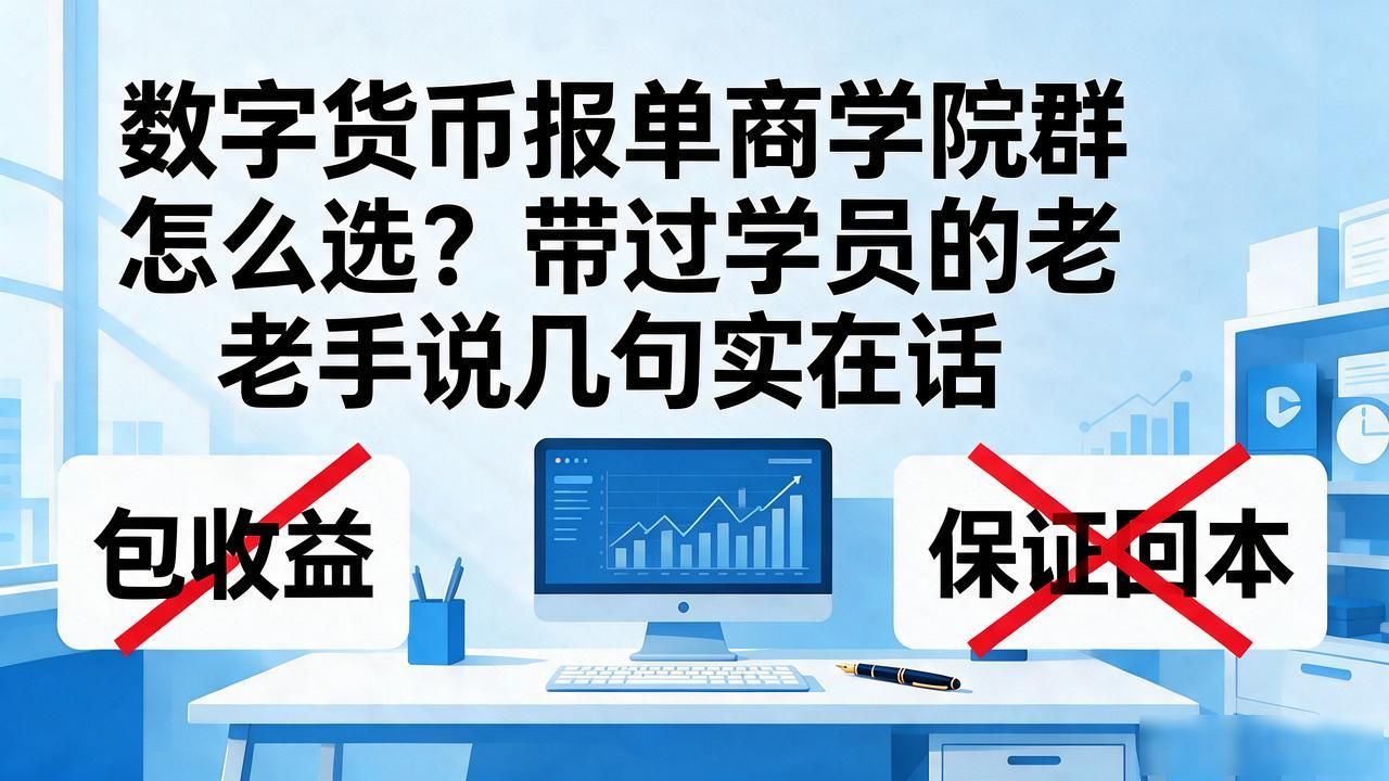数字货币报单商学院群怎么选？带过学员的老手说几句实在话