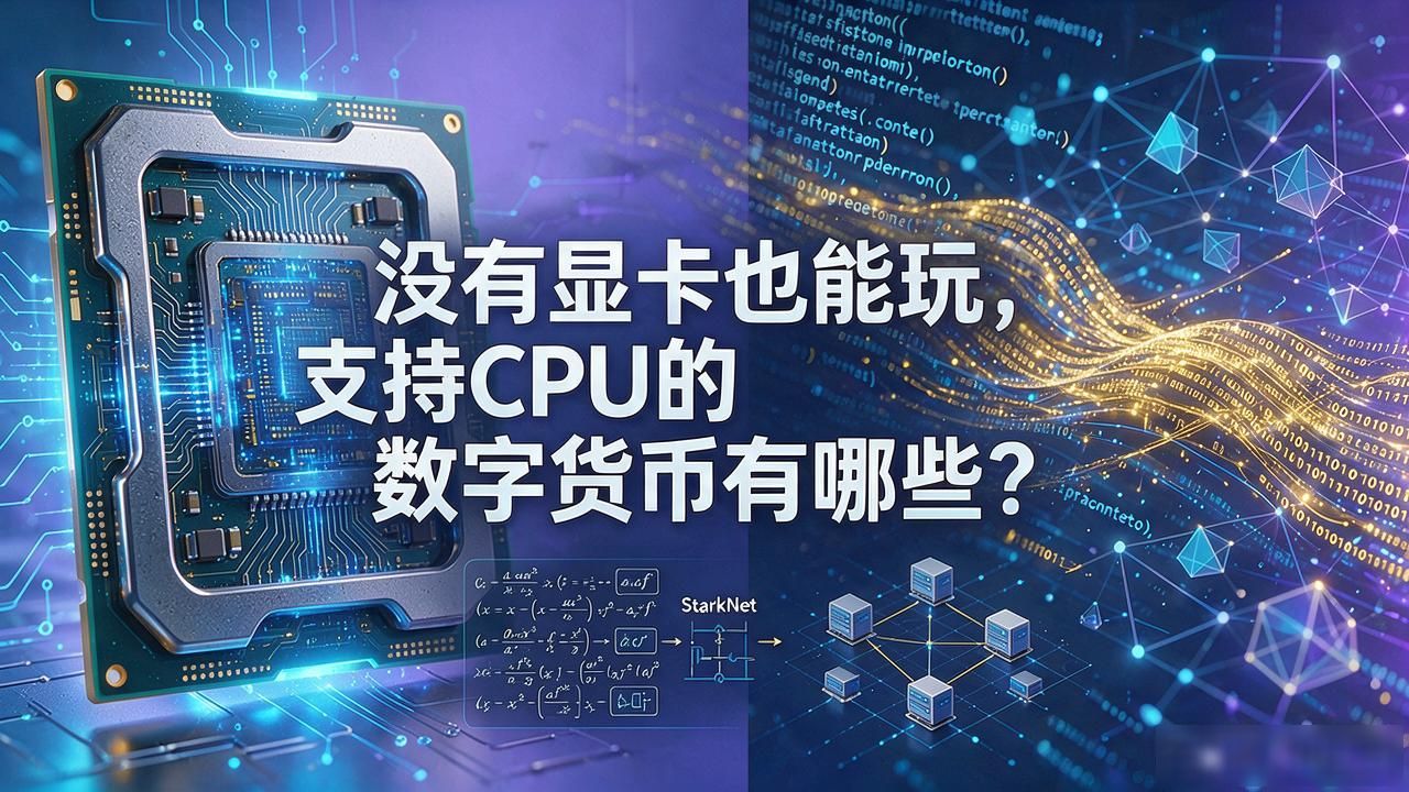 没有显卡也能玩，支持CPU的数字货币有哪些