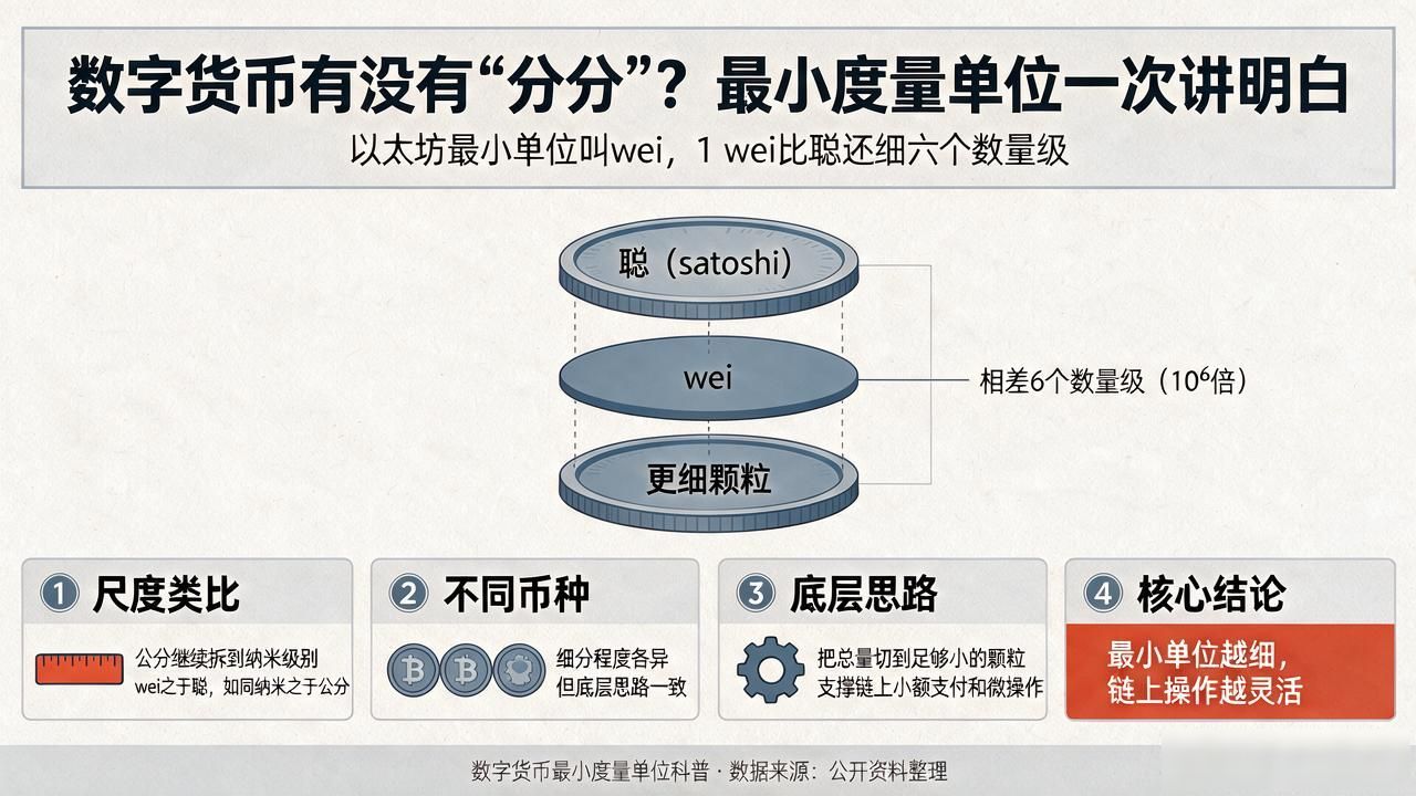 数字货币有没有"公分"？最小度量单位一次讲明白