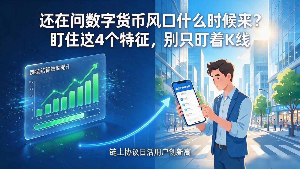 还在问数字货币风口什么时候来？盯住这4个特征，别只盯着K线
