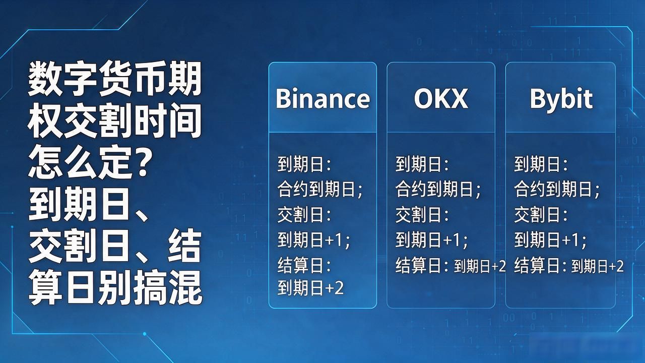 数字货币期权交割时间怎么定？到期日、交割日、结算日别搞混