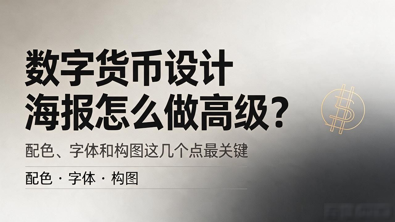 数字货币设计海报怎么做高级？配色、字体和构图这几个点最关键